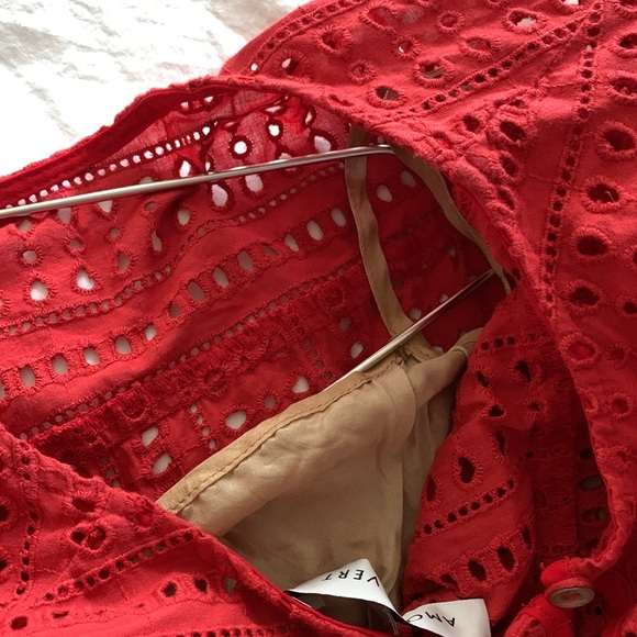 Amour Vert Red Belted Dress - Picture 7 of 7